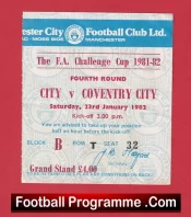 Manchester City v Coventry City 1982 – Semi Final Ticket