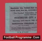 Manchester City v Everton 1966 – Football Ticket