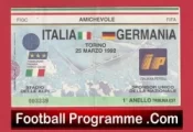 Italy v Germany 1992 – Football Match Ticket
