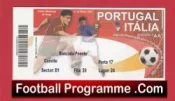 Portugal v Italy 2004 – Football Match Ticket