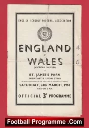 England v Wales 1963 – Schoolboys at Newcastle