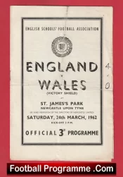 England v Wales 1963 – Schoolboys at Newcastle