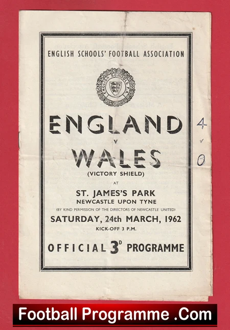 England v Wales 1963 - Schoolboys at Newcastle - Image 2