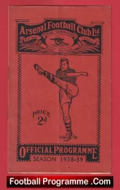 Arsenal v Preston 1938 – 1930s Football Programmes