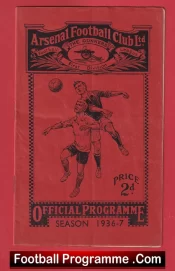 Arsenal v Bolton Wanderers 1937 – 1930s Football Programmes