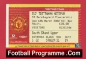 Manchester United v Tottenham 2002 – Match Ticket