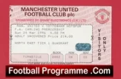 Manchester United v Tottenham 1996 – Match Ticket