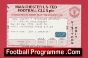 Manchester United v Tottenham 1996 – Match Ticket