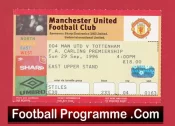 Manchester United v Tottenham 1996 – Football Ticket