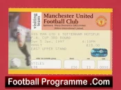 Manchester United v Tottenham 1997 – FA Cup Football Ticket