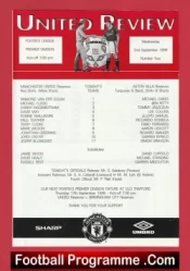 Manchester United v Aston Villa 1998 – Man Utd Treble Season Reserves