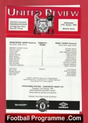 Manchester United v Derby County 1999 – Man Utd Treble Season Reserves