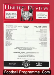 Manchester United v Derby County 1999 – Man Utd Treble Season Reserves