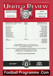 Manchester United v Everton 1999 – Man Utd Treble Season Reserves