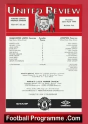 Manchester United v Liverpool 1999 – Man Utd Treble Season Reserves