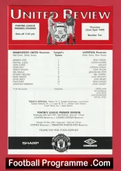 Manchester United v Liverpool 1999 – Man Utd Treble Season Reserves