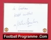 Manchester United Martin Buchan Autographed Signed Crested Card Man Utd