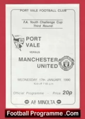 Port Vale v Manchester United 1990 – Youth Cup Ryan Wilson = Ryan Giggs