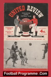 Manchester United v Athletico Bilbao 1957 – First European Cup 1950’s