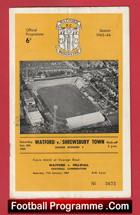 Watford v Shrewsbury Town 1964 - Image 2