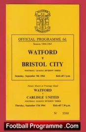 Watford v Bristol City 1964