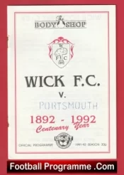 Wick v Portsmouth 1992 – Centenary Match