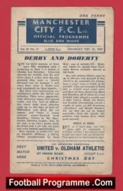 Manchester City v Chester 1944 – 1940s Programmes