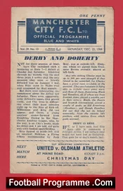 Manchester City v Chester 1944 – 1940s Programmes