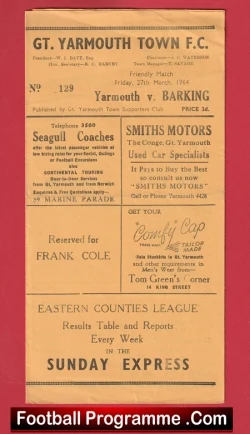 Yarmouth Town v Barking 1964