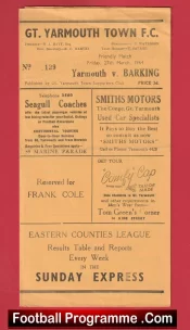 Yarmouth Town v Barking 1964