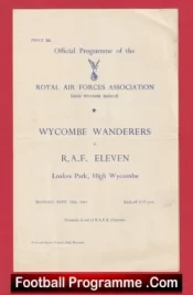 Wycombe Wanderers v Royal Air Force RAF 1949 – 1940s