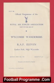 Wycombe Wanderers v Royal Air Force RAF 1949 – 1940s