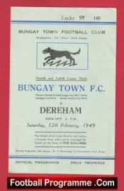 Bungay Town v Dereham 1949 – Norfolk and Suffolk League 1940s