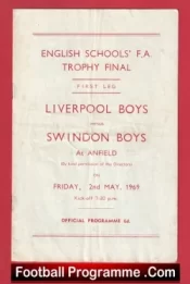 Liverpool Boys v Swindon Boys 1969 – English School Boys Final