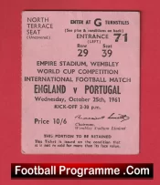 England v Portugal 1961 – Match Ticket