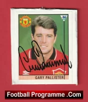 Manchester United Gary Pallister Autographed Signed Football Sticker Man Utd