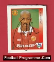  ✅Manchester United Dion Dublin Autographed Signed Football Sticker Man Utd Manchester United Dion Dublin Autographed Signed Football Sticker Man Utd Football Programme .COM Football Programmes Memorabilia Football Programme .COM Football Programmes Memorabilia