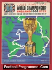 England World Cup Tournamant Brochure Programme 1966