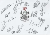 Queens Park Football Team Multi Signed Autographed Sheet