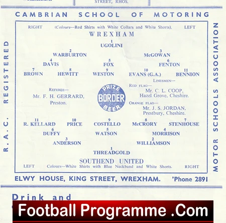 Wrexham v Southend United 1959 - 1950s - Image 3