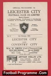 Leicester City v Coventry City 1951