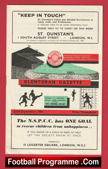Glentoran v Crusdaers 1956 - 1950s Ireland - Image 2