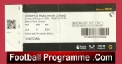 Wolves Wolverhampton v Manchester United 2021 – Football Ticket
