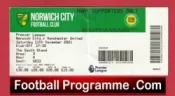 Norwich City v Manchester United 2021 – Match Ticket
