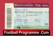 Burnley v Manchester United 2018 – Match Ticket