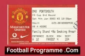 Manchester United v Portsmouth 2003 – Football Ticket FA Cup