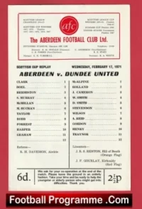 Aberdeen v Dundee United 1971 – Scottish Cup Replay