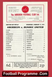Aberdeen v Dundee United 1971 – Scottish Cup Replay