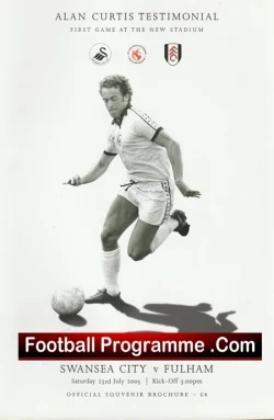 Alan Curtis Testimonial Benefit Match Swansea City 2005 + Tickets First - football memorabilia