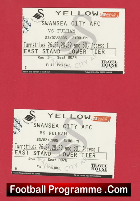 Alan Curtis Testimonial Benefit Match Swansea City 2005 + Tickets First - Image 4